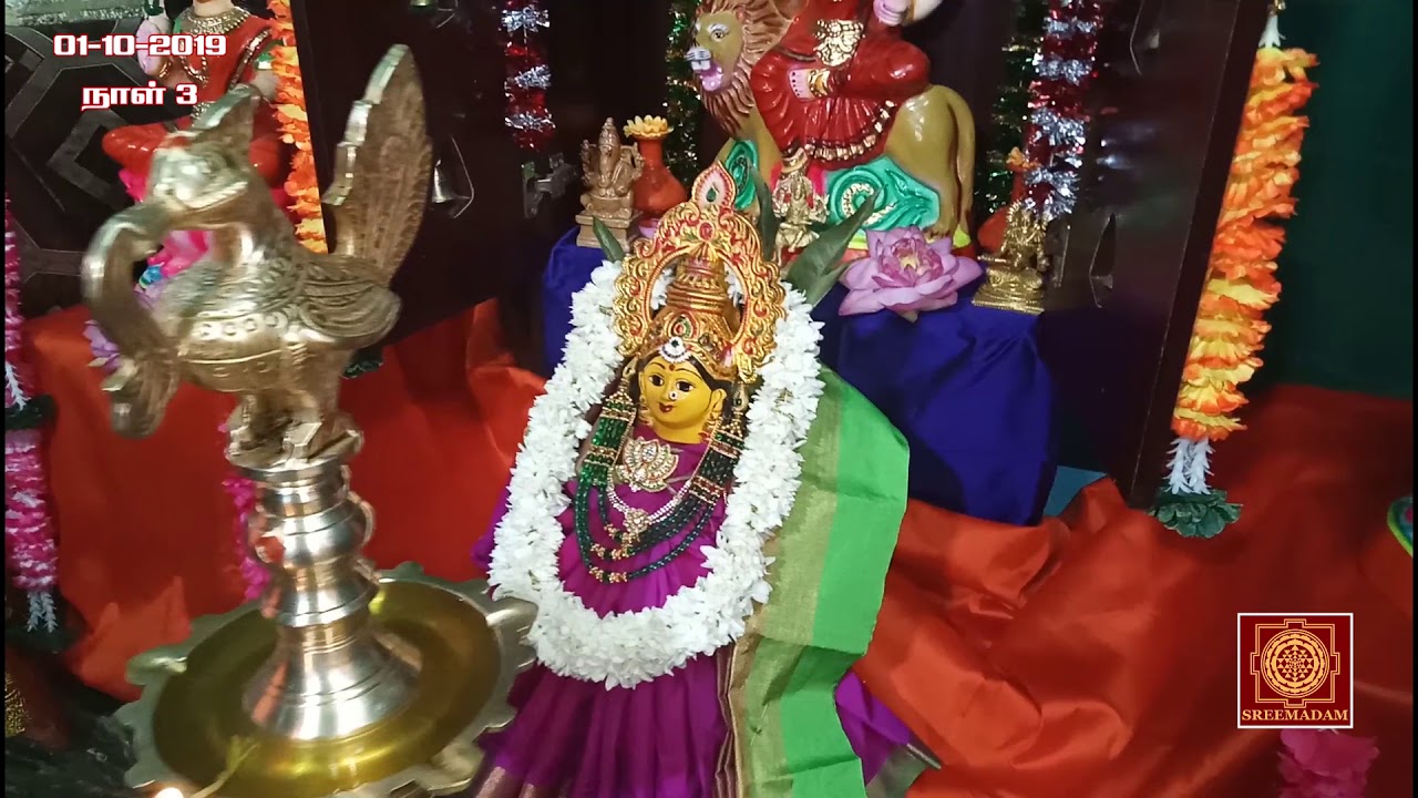 Navarathri Celebration – 3rd Day Divine Worship of Goddess Chandraghanta in the Sacred Navarathri Festival