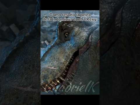 Cómo tuvo que haber sido esta pelea en realidad 🥶 #ghadrielk#edit#jurassicworld#rexy#indominusrex