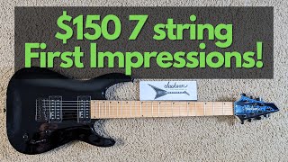 Video thumbnail for UNBOXING Jackson JS22-7 DKA-M 7 string electric guitar first impressions + short demo #cheapguitars by NO SHRED ZONE