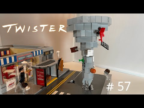 LEGO Twister - Der Tornado auf der MILS Straße fegt über die Platte in der  Lego Movie Stadt