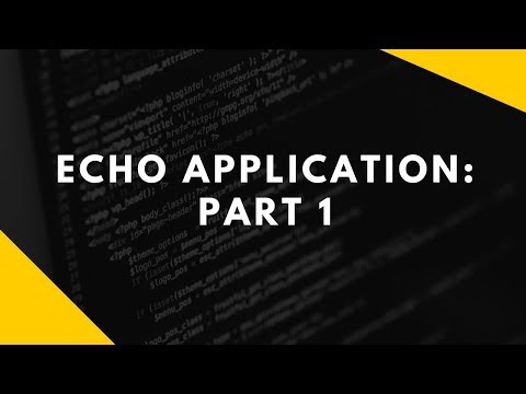 Java Echo Application Part 1