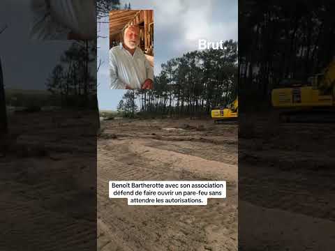 En Gironde, ils créent des pare-feux en urgence pour freiner l’avancée de l’incendie. #news