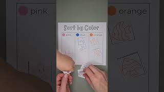 Sort by color worksheet. formomswithminis.com. #teacher #kindergarten #preschool #worksheets