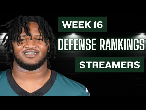 Week 16: Top 10 Defense Tier Rankings + 3 Streaming Options