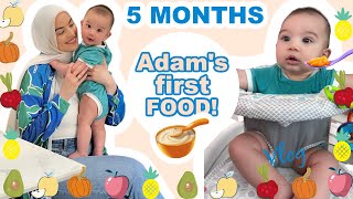 Adam tries FOOD for the first time! Omaya Zein
