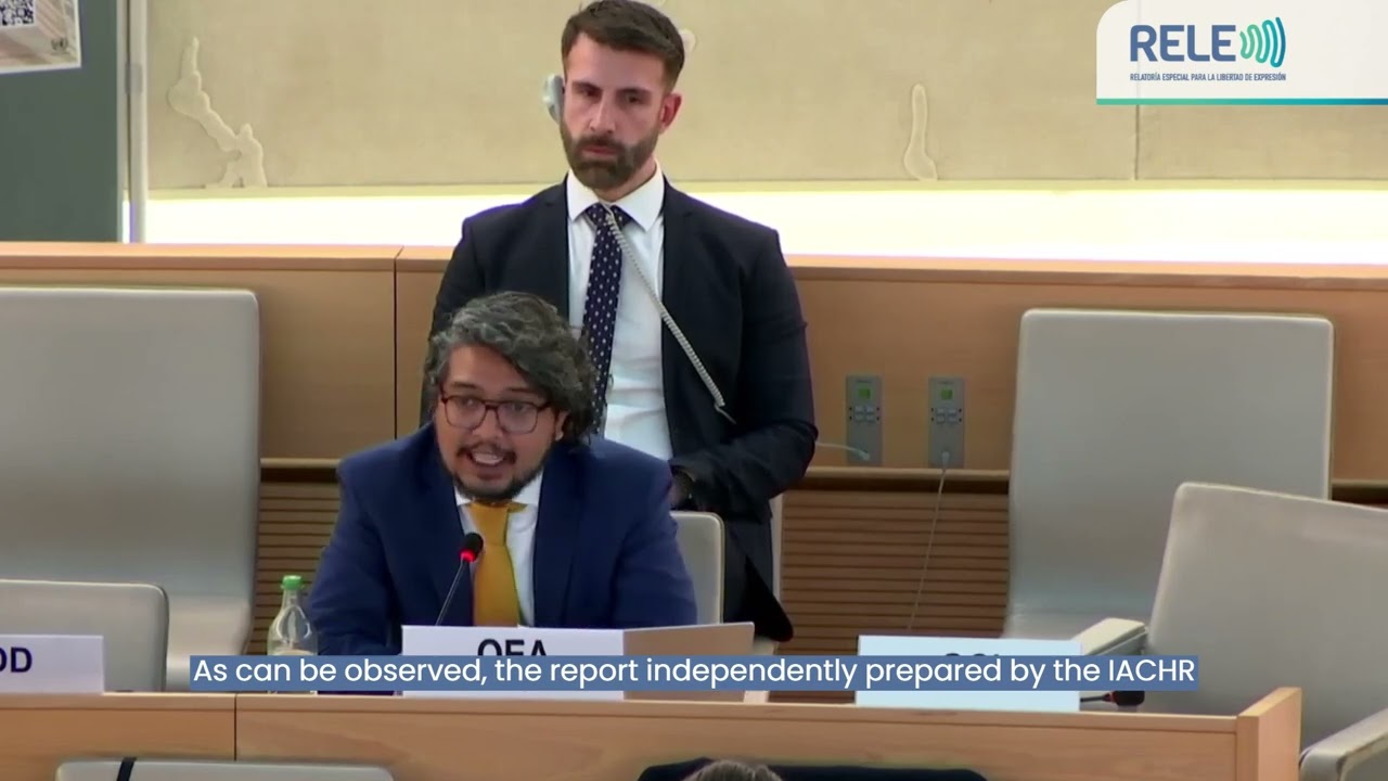 Relator Especial, Pedro Vaca, Diálogo Interactivo del Consejo de #DerechosHumanos, sobre Venezuela