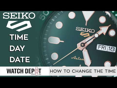 How To Set The Day, Date, & Time on a Seiko 5 Watch
