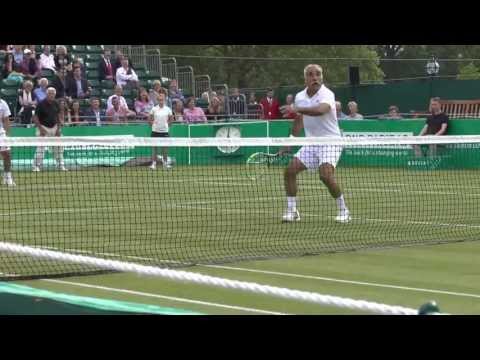 Mansour Bahrami & Fabrice Santoro - Best Tricks and Magic Shots Hurlingham BNP Tennis Classics 2013