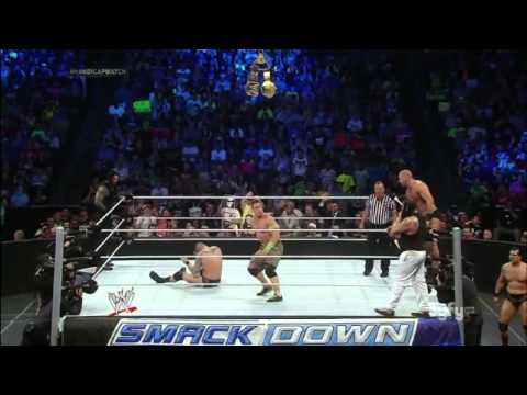 FULL FIGHT  4 on 3 Handicap Match   SmackDown