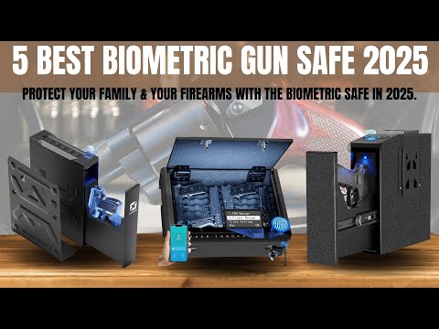 Hymnxemo Biometric Gun Safe Rifle,Gun Safes for Rifles and Pistols Holds 6-10 Firearms with Adjustable Racks & Pistol Storage,[No Assembly Required]Fingerprint Keypad Lock Gun Cabinet video review thumbnail