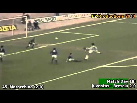 Serie A 1980-1981, day 18 Juventus - Brescia 2-0 (Marocchino goal)