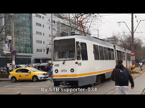 Tramvaiul V3A-93M-FAUR #251 (16) Sosind În Stația "Platforma Industrială Pipera"