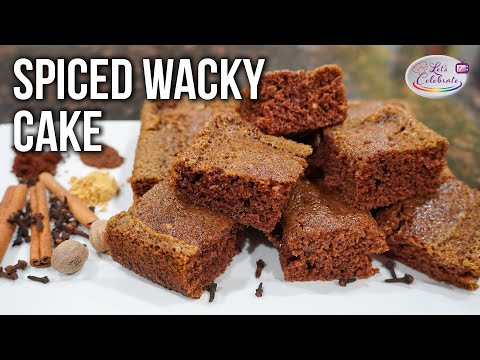 Spiced Wacky Cake | Crazy Cake | Made with no Eggs, Butter or Milk