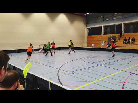 Concordia Giubiasco Unihockey, rete di Elia contro Floorball Albis