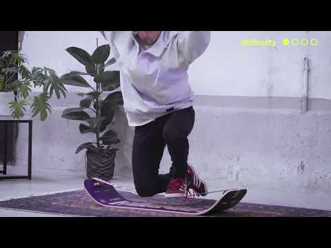 SlackBoard Balance Board Trick Video - Knee Stance
