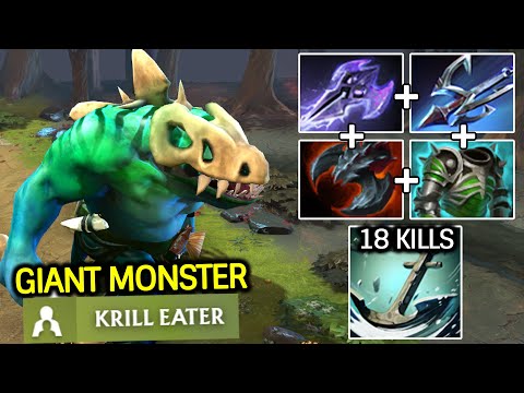 Tidehunter Solo Mid – Giant Monster Endless Anchor Smash Dota 2