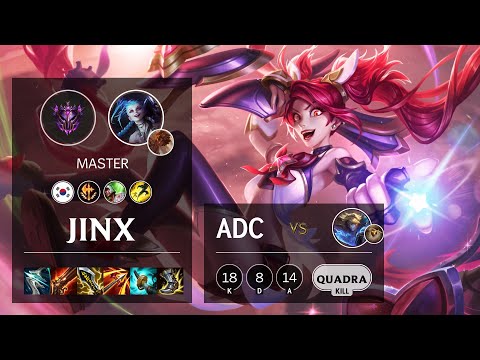 Jinx ADC vs Ezreal - KR Master Patch 11.18