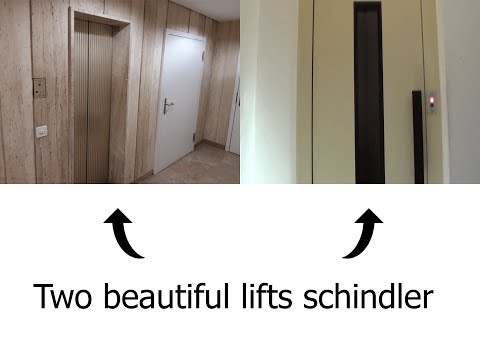 Two old & beautiful Schindler elevators @ Lugano, Switzerland