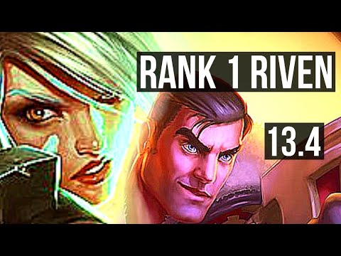 RIVEN vs JAYCE (TOP) | Rank 1 Riven, 8/0/4, Legendary | KR Challenger | 13.4