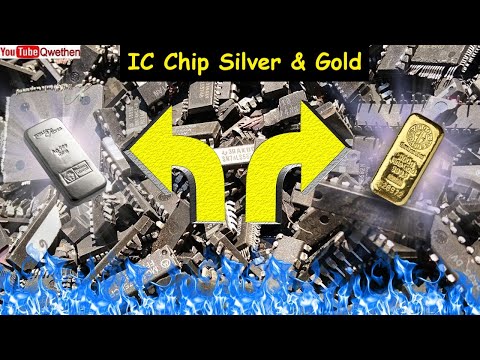 Gold and Silver Recovery From 1kg IC Chips / Recycling Gold From ICs Chips / Silver From IC Chips