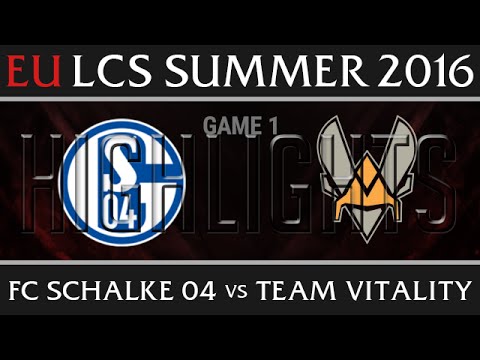 FC Schalke 04 vs Vitality Game 1 Highlights, EU LCS W9D2 Summer 2016 Season 6, S04 vs VIT G1