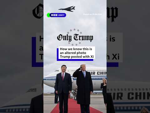 How we know this is an altered photo Trump posted with Xi. #BBCNews