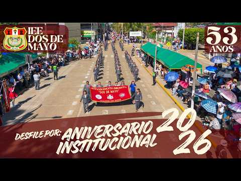 DESFILE INSTITUCIONAL, por aniversario de la IEE DOS DE MAYO DE PUERTO MALDONADO...