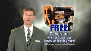 preview picture of video 'Free Generator With Used Car Purchase | Hank Graff Davison'