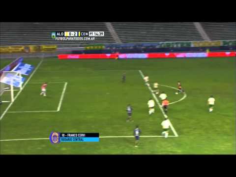 Gol de Cervi. Aldosivi 0 - Central 2. Fecha 16. Primera División 2015. FPT.