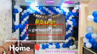 Simple home Balloon Decoration Arch | easy Balloon Decoration home party|