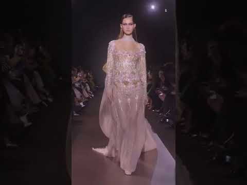 Vika evseeva walking for Georges hobeika Spring-summer 2023 Couture show ✨