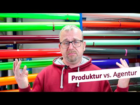 Werbeproduktur vs.  Werbeagentur [Werbeproduktur Simons]