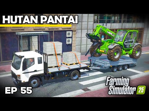 THE SHED CONSTRUCTION RESUMES!! | Farming Simulator 25 - Hutan Pantai | Episode 55