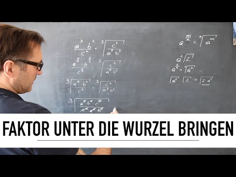 Wie bringe ich den Faktor unter eine Wurzel? | Wurzelziehen und Radizieren | Wurzelexponenten