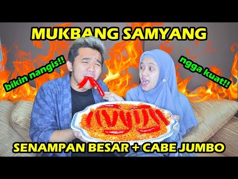 MUKBANG SAMYANG SENAMPAN + CABE JUMBO! NANGIS KEPEDESAN! ðŸ˜