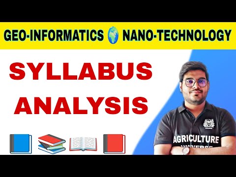 Geo informatics Nano technology Syllabus analysis bsc ag 6th semester