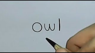 How to turn Words Owl Into a Cartoon Owl. (Wordtoons)