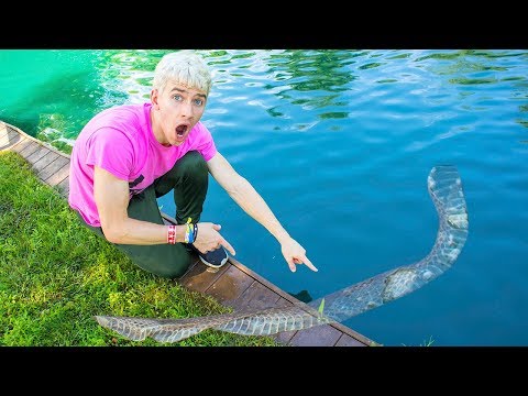 MONSTER IN POND!! (SKELETON FOUND) Video