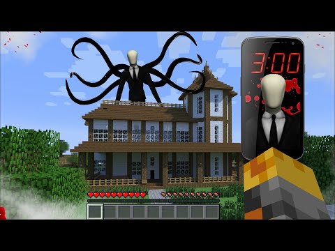 Minecraft SCARY SLENDERMAN APPEARS IN MY HOUSE IN MINECRAFT !! DON'T OPEN THE DOOR !! Minecraft MOD