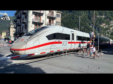 TRAINS IN SLOMO - DB ICE 4 in Interlaken , Zug in Zeitlupe