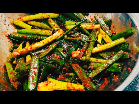 대파김치 만들기(초간단)/ 금방만들어서 흰밥에 올려먹어도 맛있어요👍