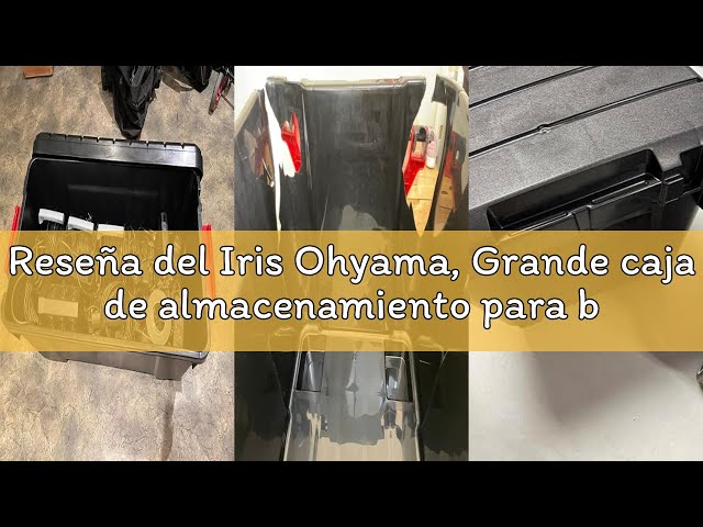 Vídeo relacionado con Iris Ohyama, Caja de almacenamiento de plástico grande, 60L, Caja de garaje, Negra, Apilable, Cierres a presión robustos con asas, SIA-60