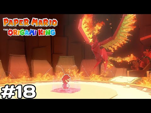 Fire Vellumental Boss Fight! Paper Mario: The Origami King Walkthrough Part 18 (No Commentary)