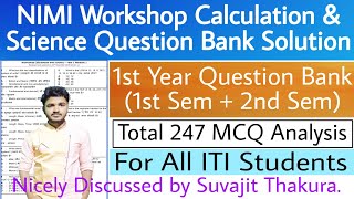 ITI NIMI Workshop Calculation and Science 1st Year Question Bank Solution in Hindi / English