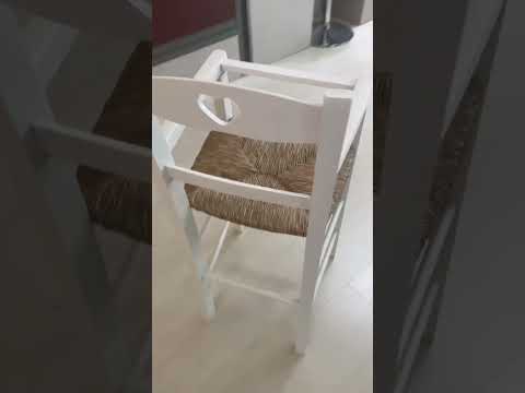 Sediolone bimbo in legno bianco