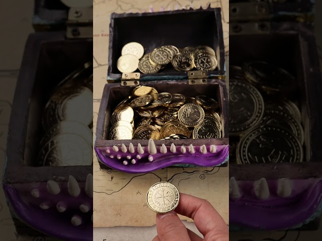 Vídeo relacionado con Byhoo 50 monedas DND de metal, 1,2 pulgadas, oro plata, cobre, fichas con valor nominal para juego de mesa y RPG, monedas de metal de fantasía para piratas, fiestas, cosplay