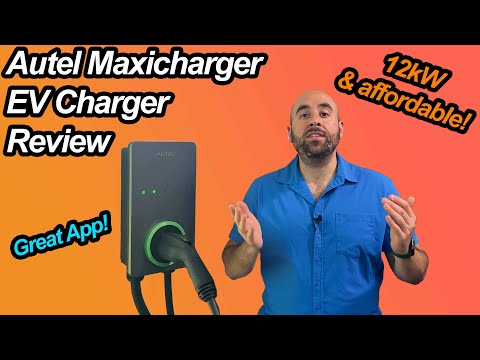 Autel MaxiCharger Level 2 Electric Vehicle (EV) Charger, up to 80 Amp Fast Charging EV Charger Level 2, Integrated Cloud with AI, Indoor/Outdoor Charging Stations J1772, Hardwired video review thumbnail