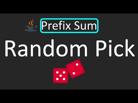 Random Pick With Weight Leetcode 528 C Java Python