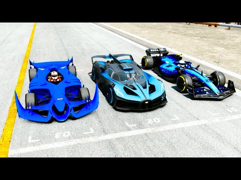Bugatti F1 2022 EB2022 vs Bugatti F1 2025 Concept vs Bugatti Bolide - Monza GP