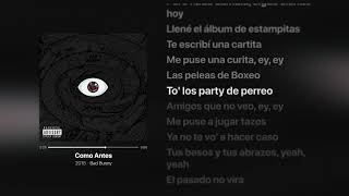 Como Antes ‐ Bad Bunny - Lyrics - X100PRE